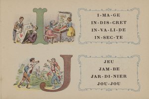 Falieres fosfatinalfabet (farge litho) av French School