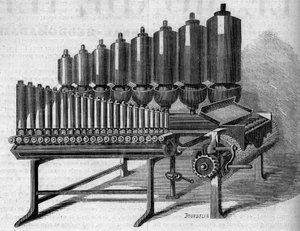 Amerikansk damporgel. Gravering i "" Le Monde Illustré"" nr. 146 av 28. januar 1860. av French School