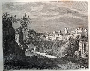 Amphitheatre of Frejus - gravering i "La France illustrée: geografi, historie, statistisk administrasjon" av VA Malt-Brown. 1884 av French School