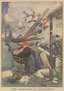 En beundringsverdig handling av hengivenhet (farge litho) av French School