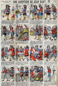 Et eventyr av Jean Bart (1650 - 1702), fransk kaper. Epinal avbildning fra slutten av 1800-tallet. av French School