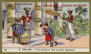 Et publikum med en høy verdighet, Ceylon (chromolitho) av French School
