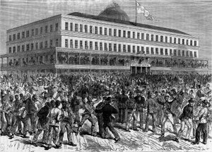 An election day in New Orleans (New Orleans), United States (United States). Engraving in “” Le Journal de la jeunesse”” av French School