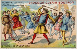 En episode fra ungdommen til Bertrand du Guesclin, konstabel i Frankrike av French School