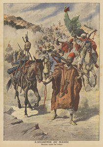 Anarki i Marokko (farge litho) av French School