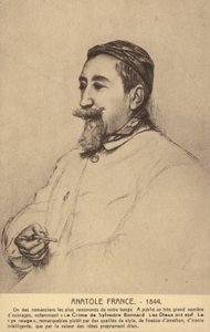 Anatole France (1844–1924), fransk poet, journalist og romanforfatter (litografi) av French School