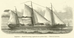 Angleterre, Royal-Sovereign, application du systeme Coles (gravering) av French School