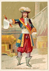 Anne Hilarion de Tourville , fransk marinesjef (chromolitho) av French School