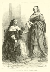 Anne av Østerrike og kardinal Mazarin av French School