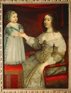 Anne av Østerrike og Ludvig XIV … (maleri på lerret) av French School