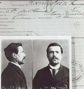 Antropometrisk form av Francois Claudius Koenigstein, såkalt Ravachol (1859-92), av French School