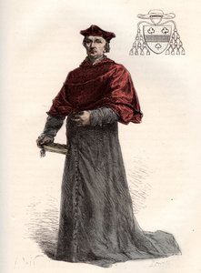 Antoine Duprat, kardinal legate francais (1463-1535) - Kardinal Antoine Duprat (1463-1535) - gravering fra "" Frankrikes historie fortalt til mine barnebarn"" - av Francois Guizot - 1872-1876 av French School