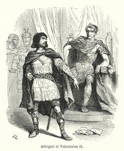 Arbogast et Valentinien II (gravering) av French School