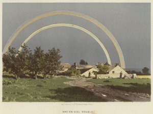 Dobbel regnbue (farge litho) av French School
