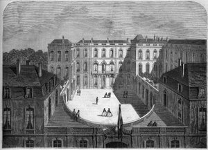 Architecture: view of the hotel de la Caisse des depots et consignations (18th-19th century), Paris av French School