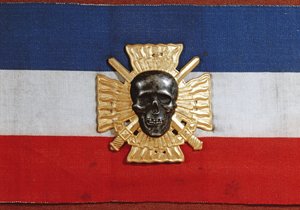 Armmerke til Croix-de-Feu, 1930-tallet (tøy og metall) av French School