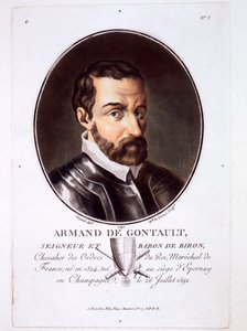 Armand de Gontaut, fra Portraits of Great Men, Illustrious Women, and Memorable Subjects of France, publisert 1787-92 av French School