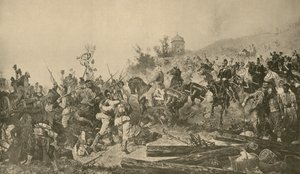Ankomst av bayerske tropper før Paris, fransk-prøyssisk krig, september 1870 av French School