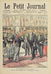 Ankomst av presidenten for Den franske republikk, M. Loubet, til Roma for et statsbesøk i Italia i april 1904, omslagsillustrasjon av 