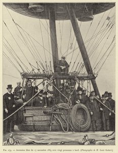 Fri oppstigning 17. november 1889 med tjue personer om bord av French School