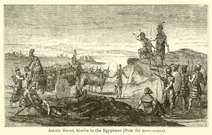 Asiatiske raser, fiendtlige mot egypterne, fra monumentene (gravering) av French School