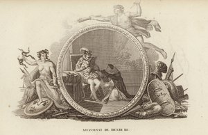 Attentatet på kong Henrik III av Frankrike av French School