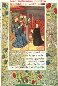 Atlas Ms Fr.2679 f.377 Jacques Coeur (ca. 1395-1456) før Charles VII (1403-61) ca. 1390-1453 av French School