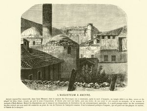 Augusteum, Augustus-tempelet og Roma, Ankara, Tyrkia (gravering) av French School