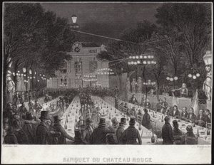 Bankett på Chateau Rouge av French School