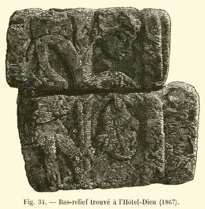 Relief gefunden im Hôtel-Dieu, 1867