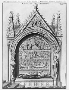Basilica Saint-Denis, Mausoleum of Dagobert I (605-39) Frankenes konge, restaurert av Adolphe Victor Geoffrey-Dechaume (1816-92) i 1862 av French School