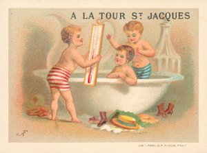 Badetid (chromolitho) av French School