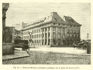 Montyon Building, Public Assistance, på Place du Parvis, 1877 av French School