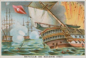 Slaget ved Navarino, 1827 av French School