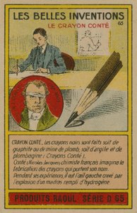 Vakkert oppfinnelseskort, Conte fargestift av French School