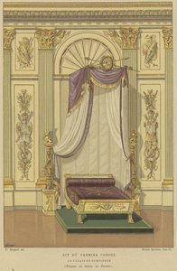 Seng til Napoleon Bonaparte når første konsul, Palace of Compiegne, Frankrike av French School