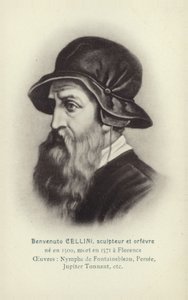 Benvenuto Cellini , italiensk skulptør og gullsmed (lito) av French School