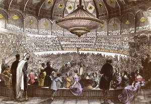 Berlioz conducts his concert on 19 January 1845 at Cirque Olympique in Paris - Hector Berlioz (1803-1869), in the hall of the Olympic Circus of the Champs Elysees in Paris av French School