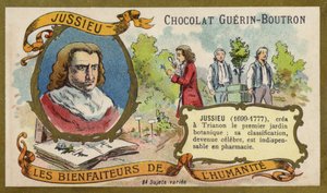 Bernard de Jussieu , fransk naturforsker (chromolitho) av French School