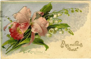 De beste ønsker fra liljekonvall og blomster. av French School