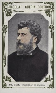 Bizet , musikkkomponist (farget bilde) av French School