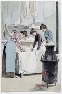 Blechisseuses - i "" Våre samtidige"" av Octave Uzanne av French School