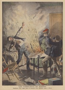 Bombemakere (farge litho) av French School