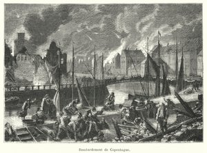 Bombing av København (gravering) av French School