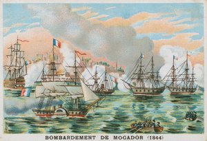 Bombardement av Mogador, Marokko, av franskmennene, 1844 av French School
