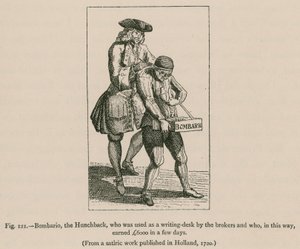 Bombario, the Hunchback, som ble brukt som en skrivepult av meglerne og som på denne måten tjente 6000 pund på noen få dager av French School