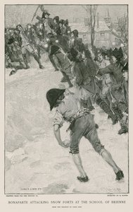 Bonaparte angriper snøfort ved School of Brienne av French School