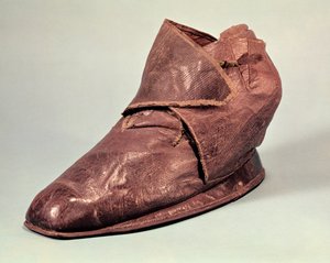 Støvle som tilhører Charles Maurice de Talleyrand-Perigord (1754-1838) (skinn) av French School