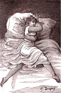 Grensende hysteri. 1887 (gravering) av French School