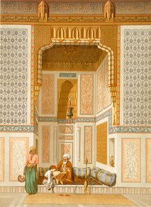Bordeyny-moskeen, Kairo (litho-farge) av French School